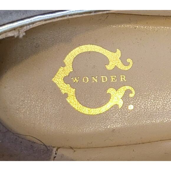 NEW C. Wonder Celeste Bee Happy Beige Suede Leather Embroidered Flats Size 5 - Picture 3 of 9